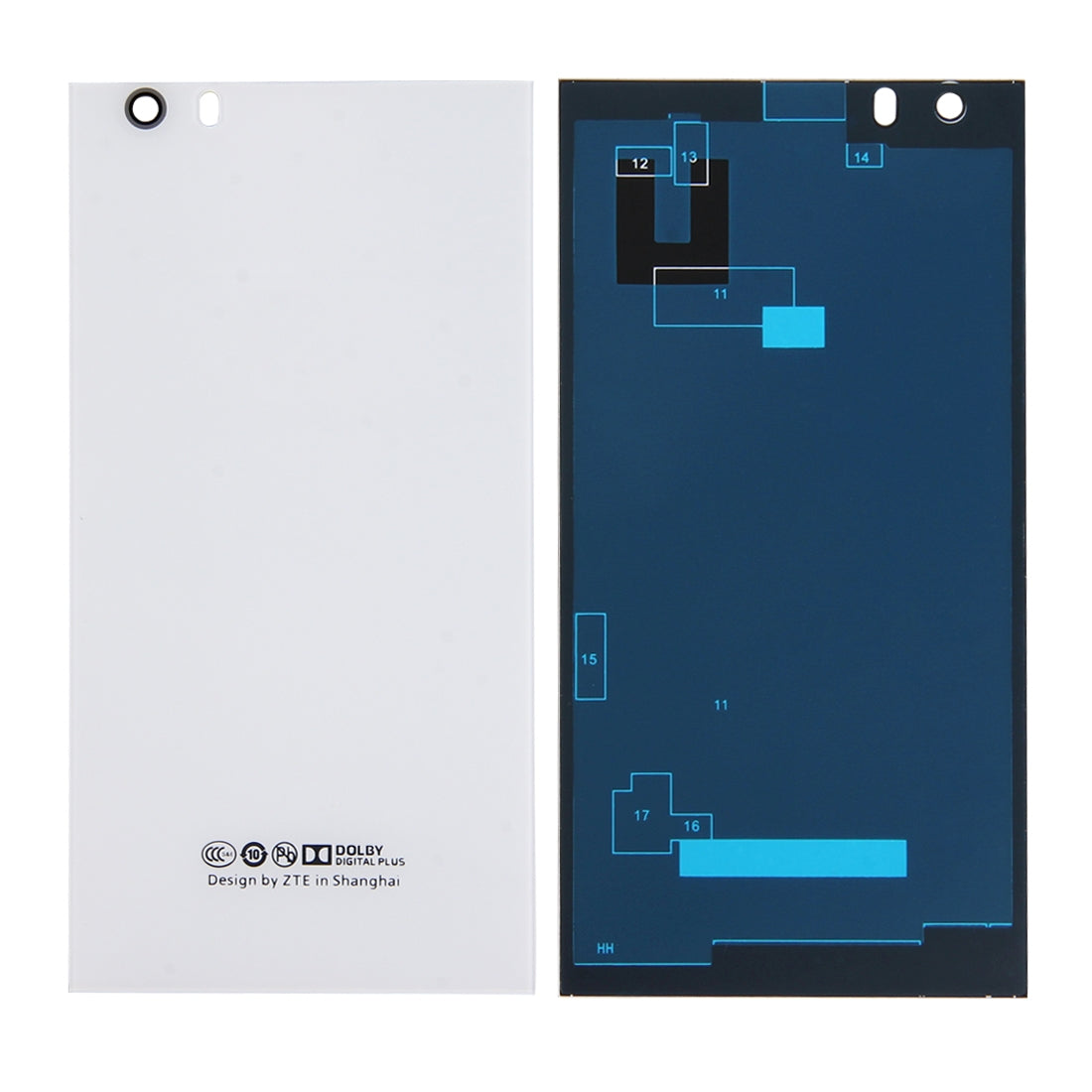 for ZTE Star 1 Glass Battery Back Cover with Adhesive(White)