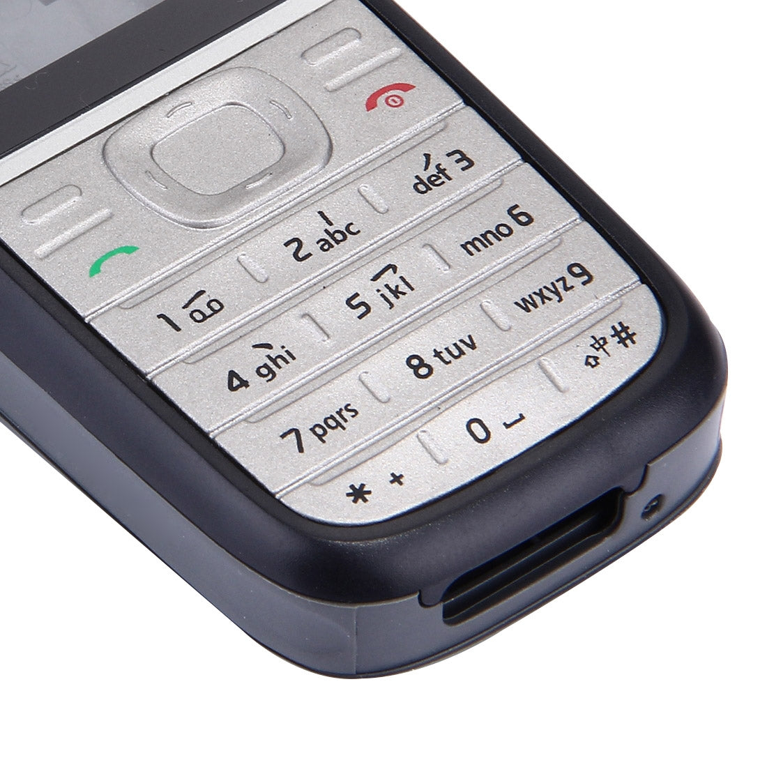 Full Housing Cover (Front Cover + Middle Frame Bezel + Battery Back Cover) for Nokia 1200 / 1208 / 1209(Black)