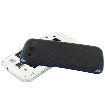 For Galaxy SIII / i9300 Carbon Fiber Skin  Battery Cover with Black Frame (Black)