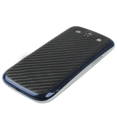 For Galaxy SIII / i9300 Carbon Fiber Skin  Battery Cover with Black Frame (Black)