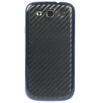 For Galaxy SIII / i9300 Carbon Fiber Skin  Battery Cover with Black Frame (Black)