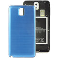 For Galaxy Note III / N9000 Full Metallic Brushed  Battery Cover with Black Frame (Blue)