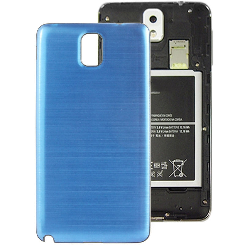 For Galaxy Note III / N9000 Full Metallic Brushed  Battery Cover with Black Frame (Blue)