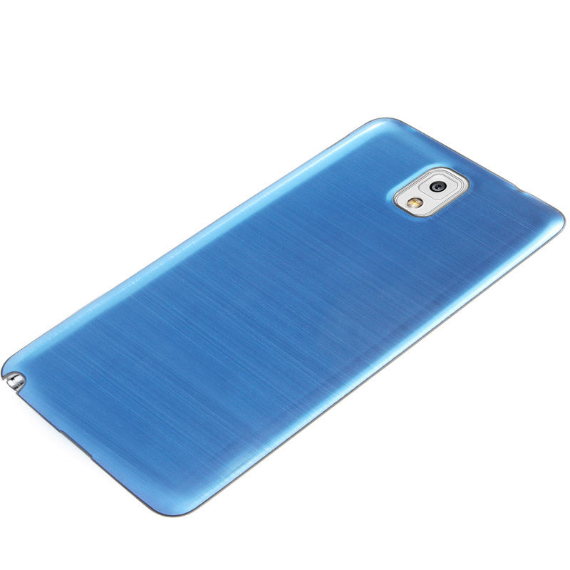 For Galaxy Note III / N9000 Full Metallic Brushed  Battery Cover with Black Frame (Blue)