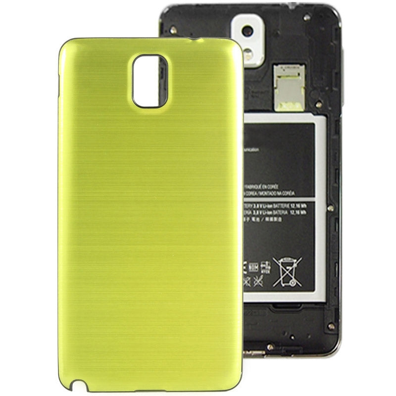 For Galaxy Note III / N9000 Full Metallic Brushed  Battery Cover with Black Frame (Light Green)