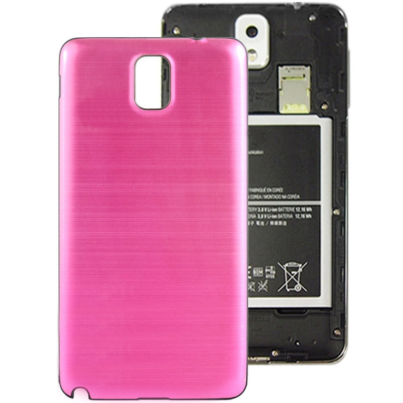 For Galaxy Note III / N9000 Full Metallic Brushed  Battery Cover with Black Frame (Magenta)