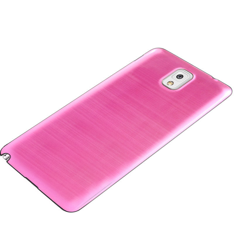 For Galaxy Note III / N9000 Full Metallic Brushed  Battery Cover with Black Frame (Magenta)