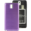 For Galaxy Note III / N9000 Full Metallic Brushed  Battery Cover with Black Frame (Purple)