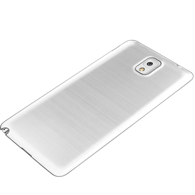 For Galaxy Note III / N9000 Full Metallic Brushed  Battery Cover with Black Frame (Silver)