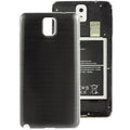 For Galaxy Note III / N9000 Full Metallic Brushed  Battery Cover with White Frame (Black)
