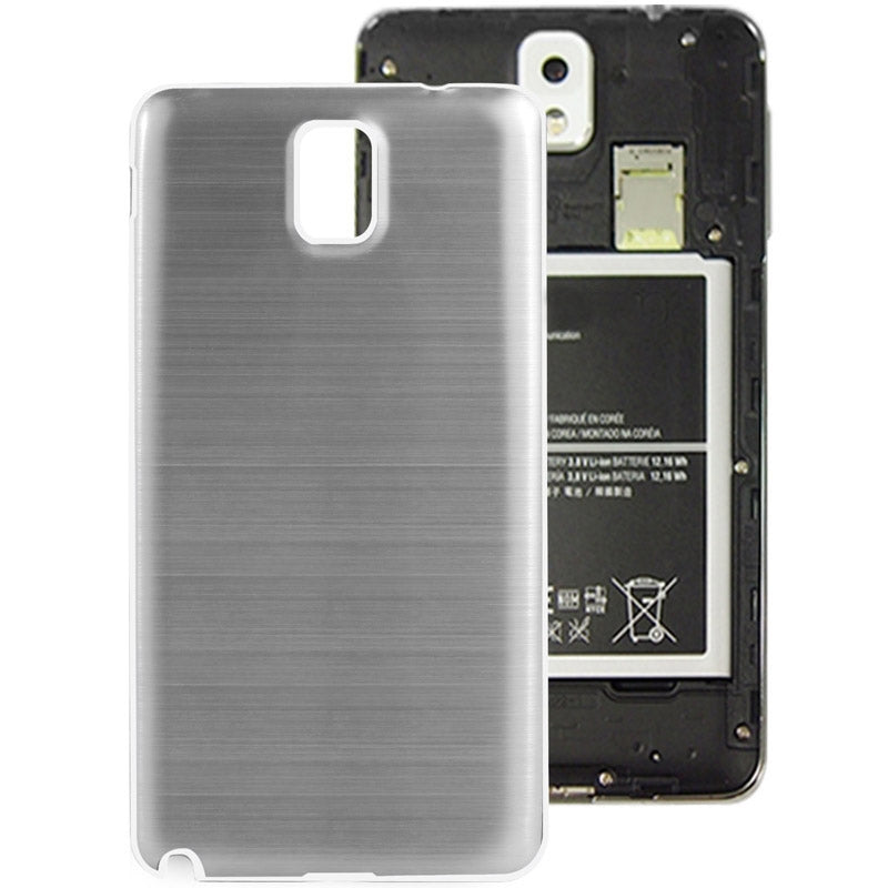 For Galaxy Note III / N9000 Full Metallic Brushed  Battery Cover with White Frame