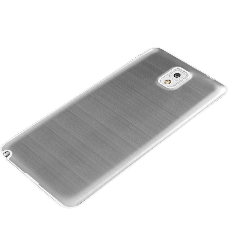 For Galaxy Note III / N9000 Full Metallic Brushed  Battery Cover with White Frame