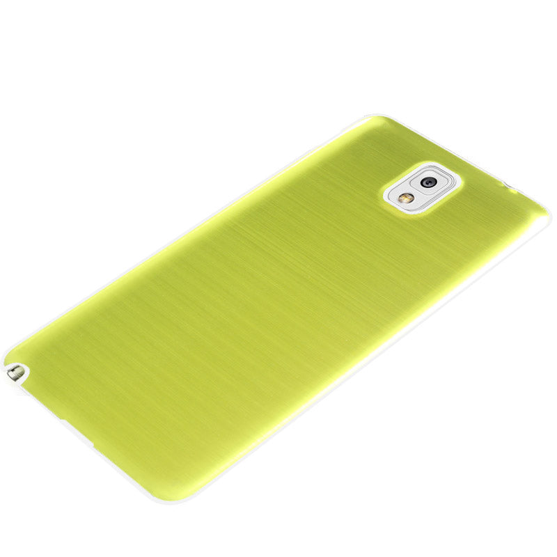For Galaxy Note III / N9000 Full Metallic Brushed  Battery Cover with White Frame (Light Green)