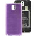 For Galaxy Note III / N9000 Full Metallic Brushed  Battery Cover with White Frame (Purple)