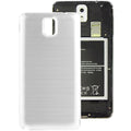 For Galaxy Note III / N9000 Full Metallic Brushed  Battery Cover with White Frame (Silver)