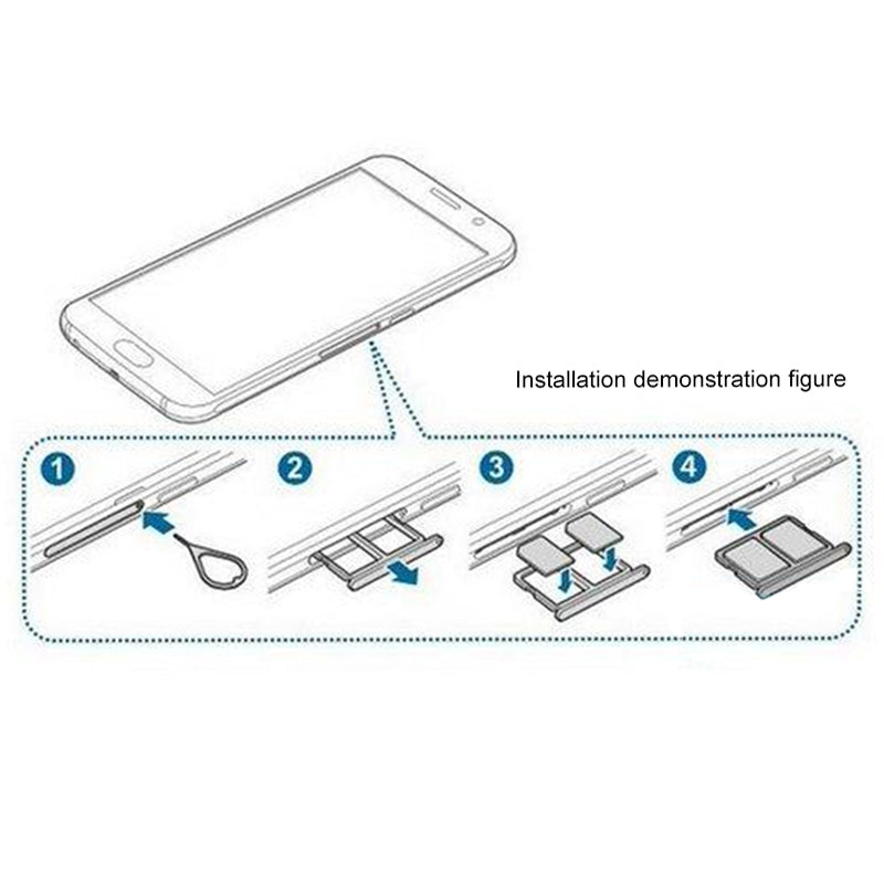 For Galaxy S6 2 SIM Card Tray (Silver)