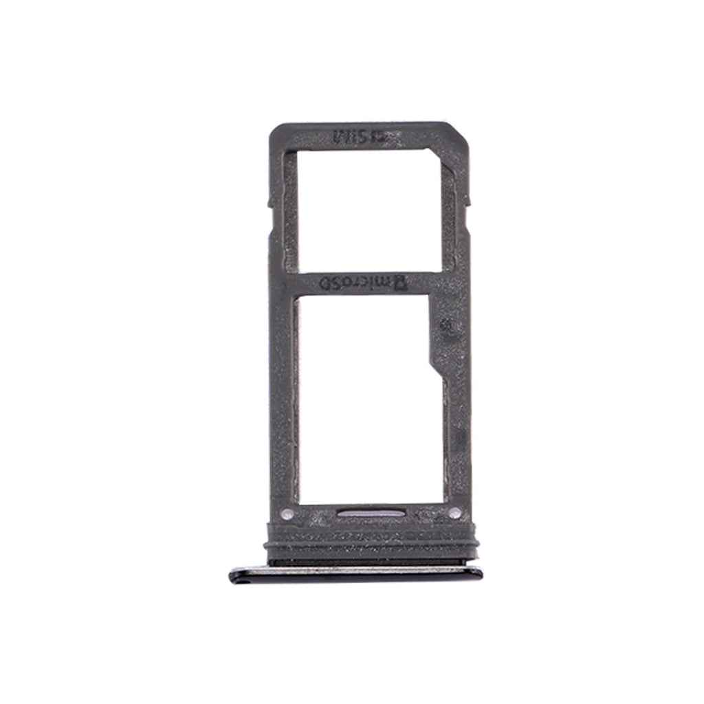 For Galaxy S8 SIM Card Tray + Micro SD Tray (Black)