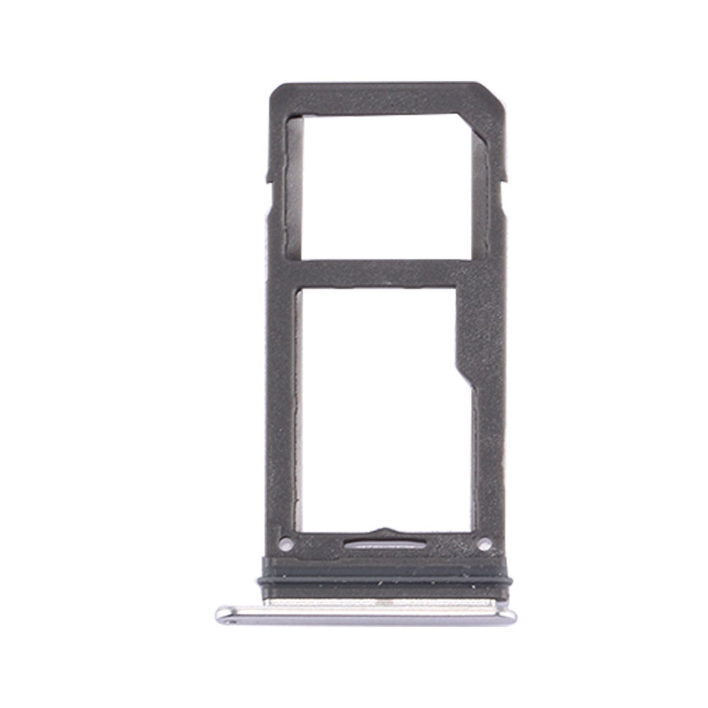 For Galaxy S8 SIM Card Tray + Micro SD Tray (Silver)