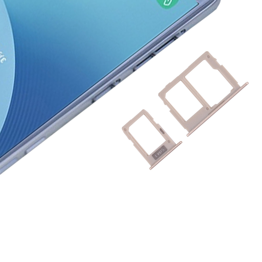 SIM Card Tray + Micro SD Card Tray for Galaxy J3 (2017) Single SIM / J330 & J5 (2017) Single SIM / J530 & J7 (2017) Single SIM / J730 (Gold)