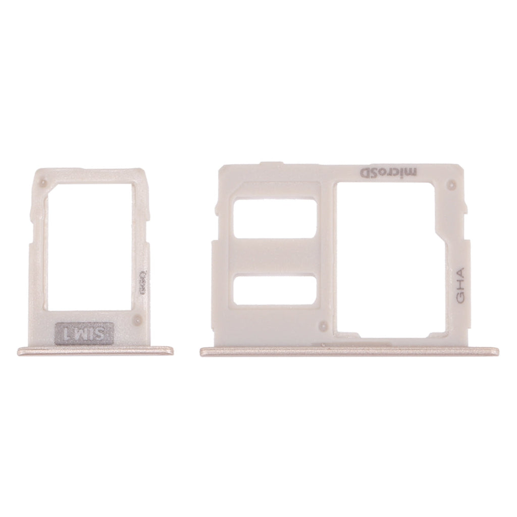 For Galaxy J3 (2017) Single SIM / J330 & J5 (2017) Single SIM / J530 & J7 (2017) Single SIM / J730 SIM Card Tray + Micro SD Card Tray (Gold)