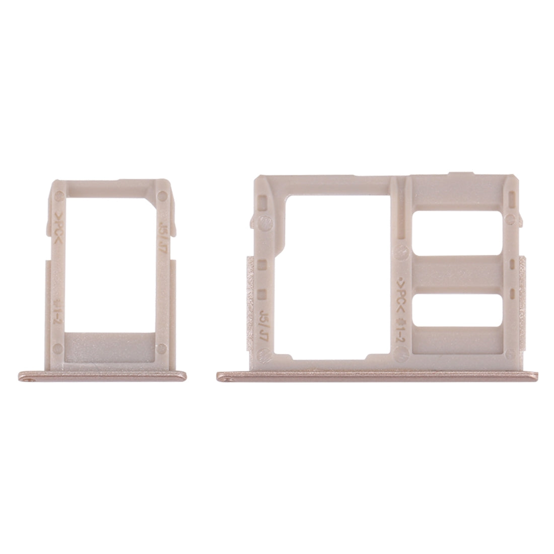 For Galaxy J3 (2017) Single SIM / J330 & J5 (2017) Single SIM / J530 & J7 (2017) Single SIM / J730 SIM Card Tray + Micro SD Card Tray (Gold)