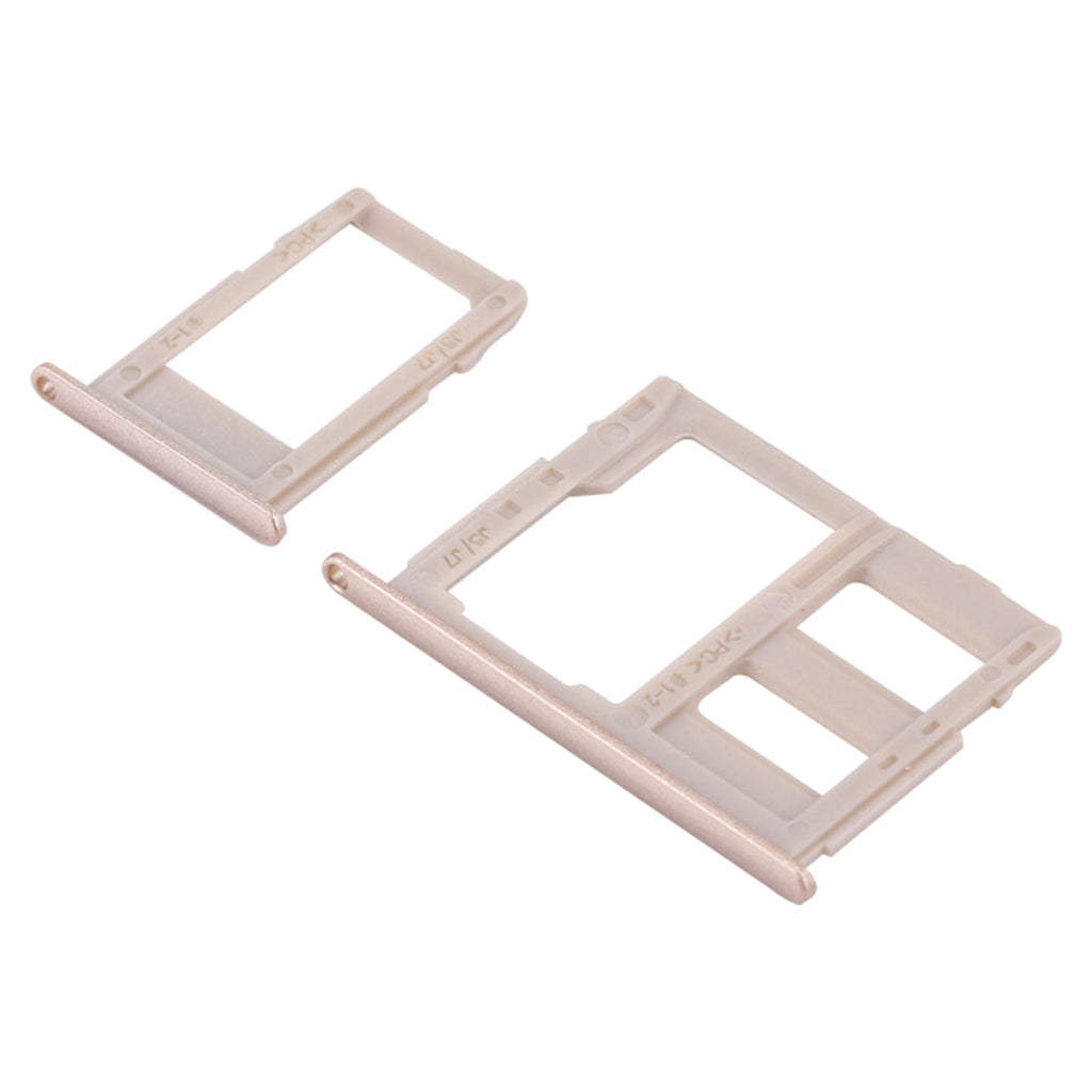For Galaxy J3 (2017) Single SIM / J330 & J5 (2017) Single SIM / J530 & J7 (2017) Single SIM / J730 SIM Card Tray + Micro SD Card Tray (Gold)