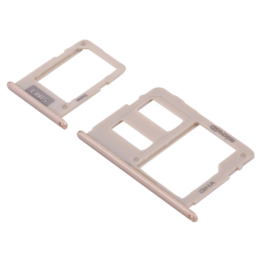 For Galaxy J3 (2017) Single SIM / J330 & J5 (2017) Single SIM / J530 & J7 (2017) Single SIM / J730 SIM Card Tray + Micro SD Card Tray (Gold)