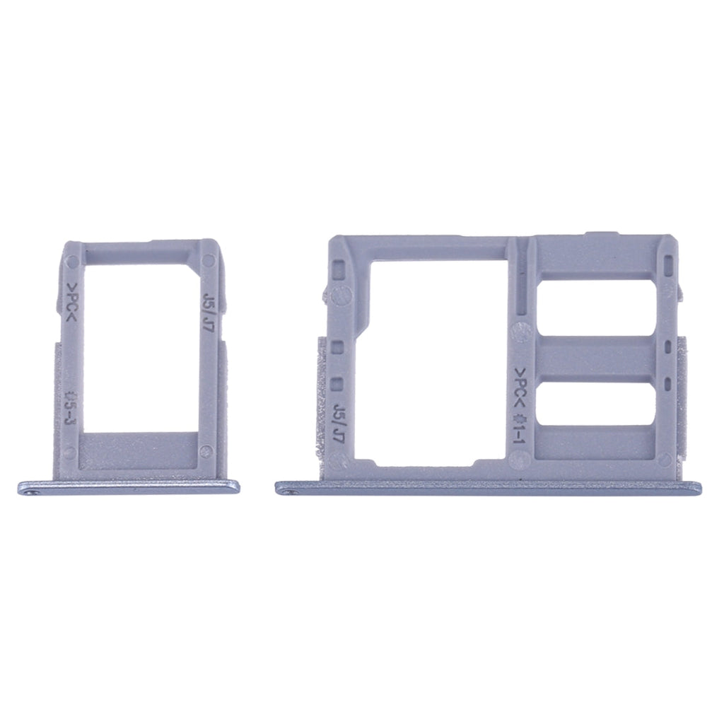 For Galaxy J3 (2017) Single SIM / J330 & J5 (2017) Single SIM / J530 & J7 (2017) Single SIM / J730 SIM Card Tray + Micro SD Card Tray (Blue)