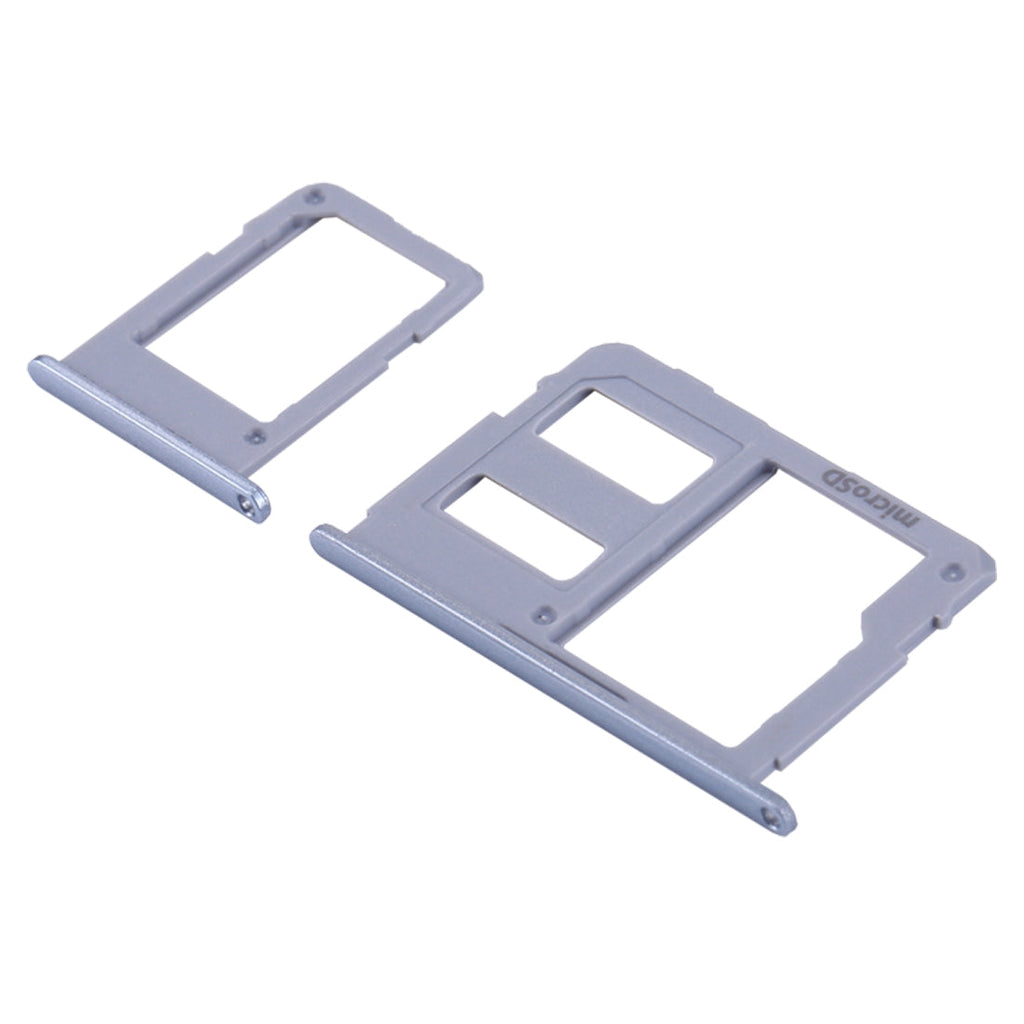 For Galaxy J3 (2017) Single SIM / J330 & J5 (2017) Single SIM / J530 & J7 (2017) Single SIM / J730 SIM Card Tray + Micro SD Card Tray (Blue)