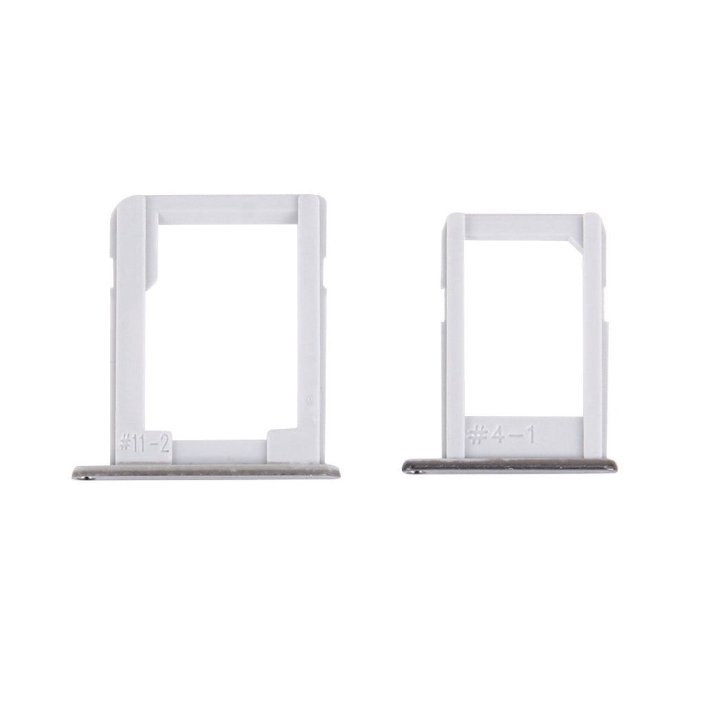 For Galaxy E5 (Dual SIM Version) SIM Card Tray + Micro SD / SIM Card Tray (Silver)