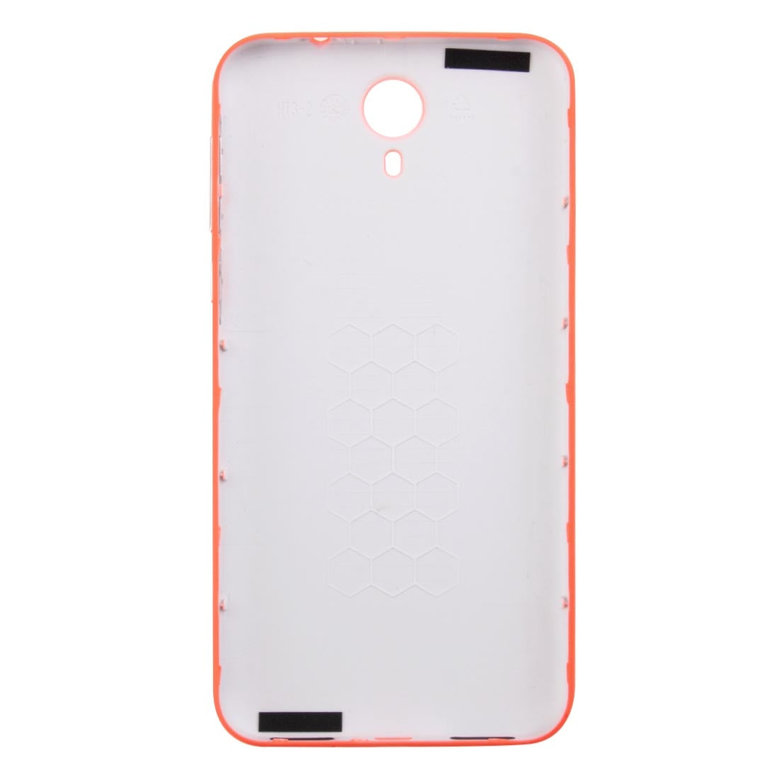 For HOMTOM HT3 PRO Battery Back Cover with Side Button(Orange)