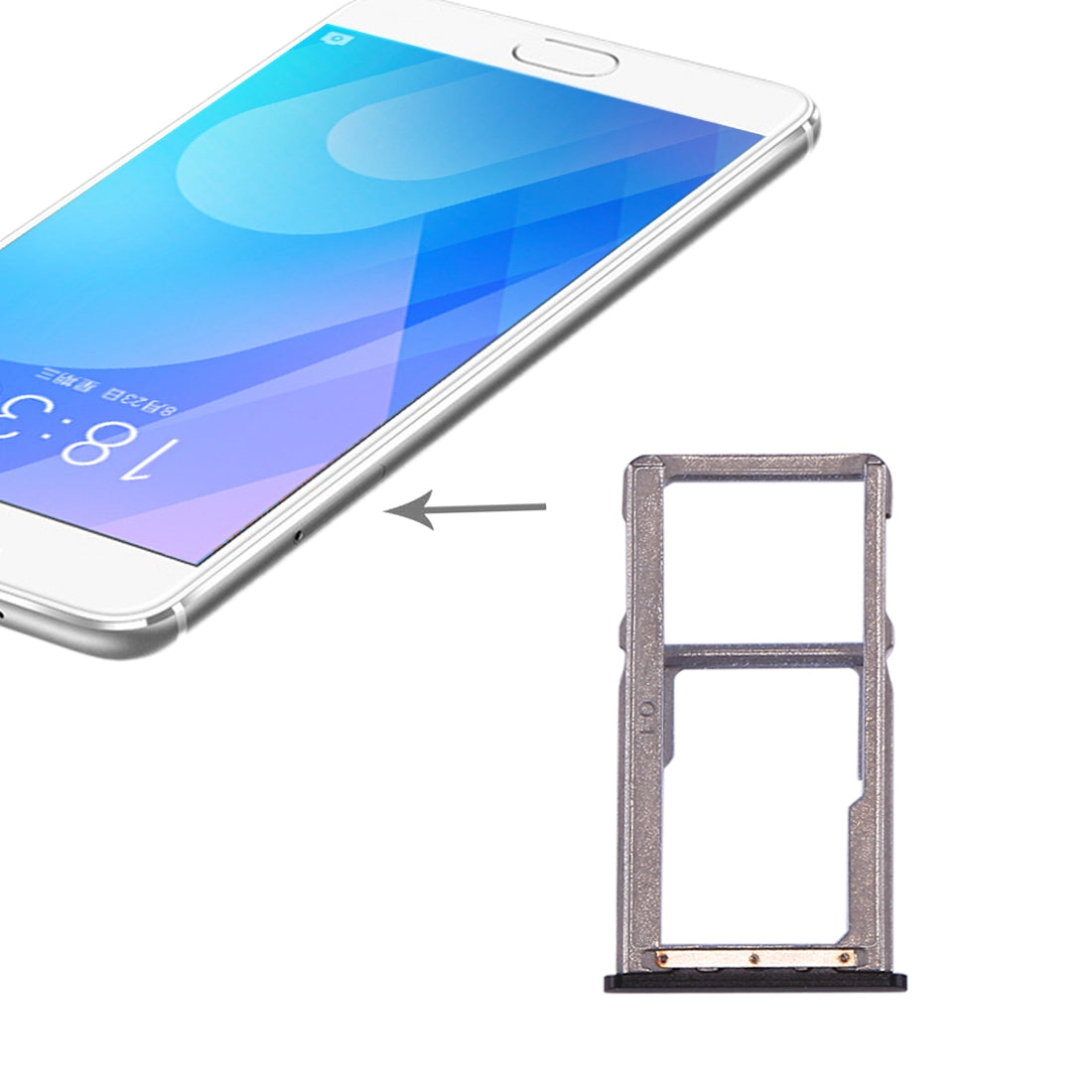 For Meizu M6 Note SIM Card Tray (Black)