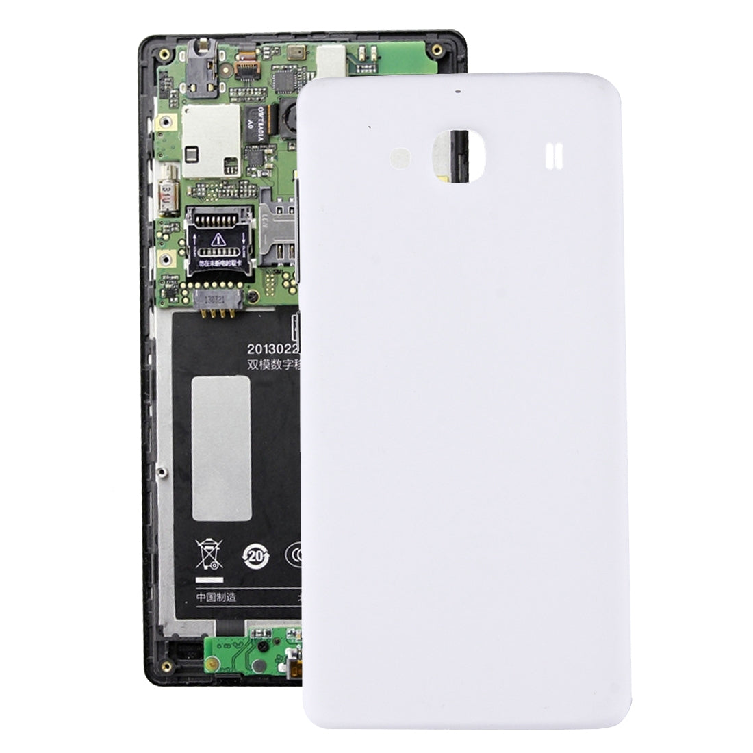 For Xiaomi Redmi 2 Battery Back Cover(White)
