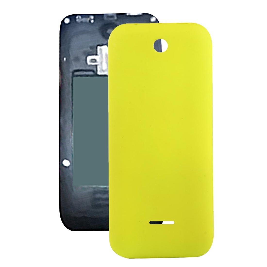 Solid Color Plastic Battery Back Cover for Nokia 225 (Yellow)