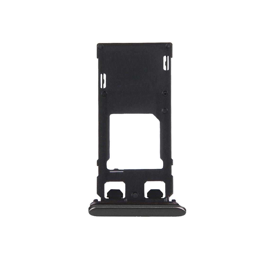 SIM Card Tray + Micro SD Card Tray + Card Slot Port Dust Plug for Sony Xperia X (Single SIM Version)(Graphite Black)
