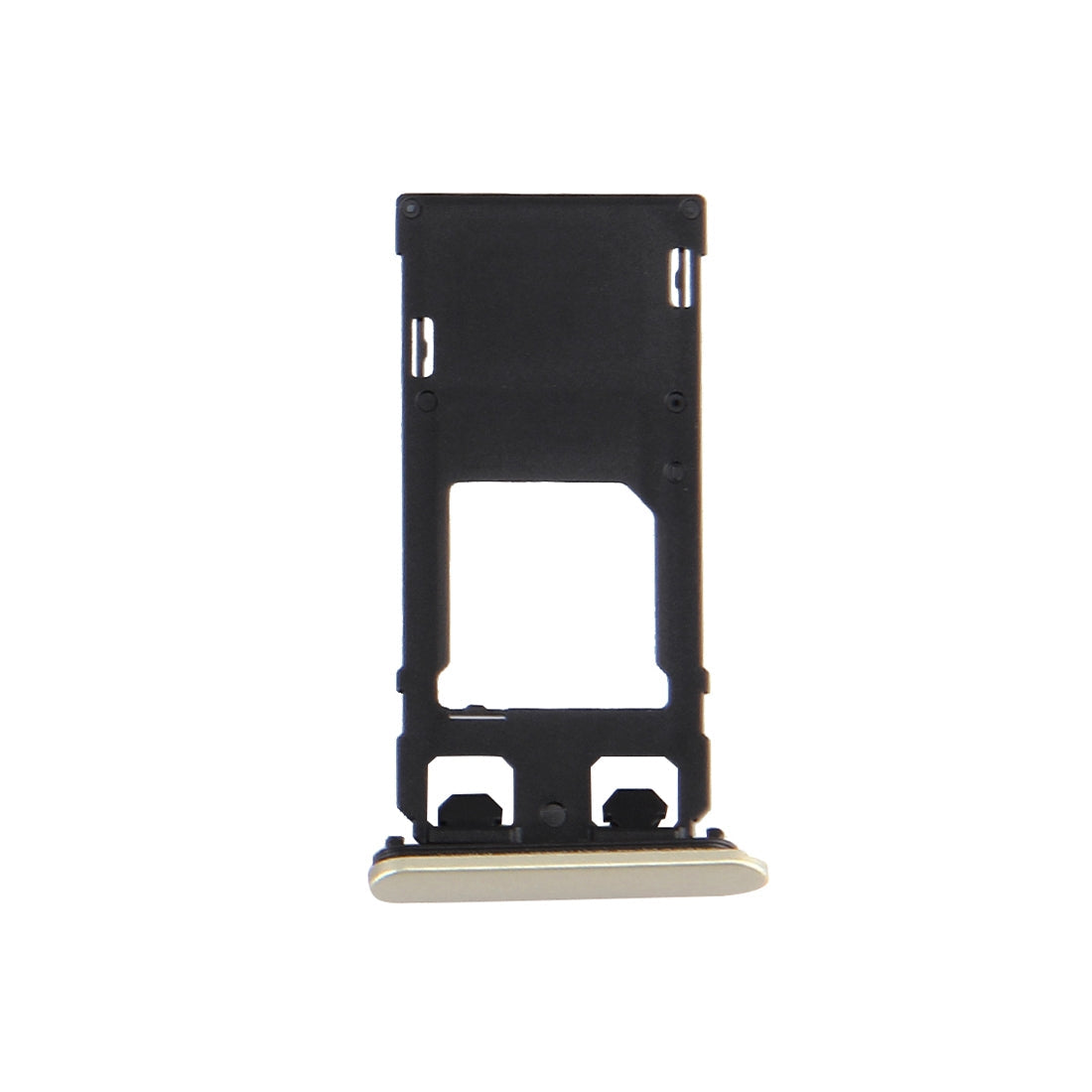 SIM Card Tray + Micro SD Card Tray + Card Slot Port Dust Plug for Sony Xperia X (Single SIM Version)(Lime Gold)