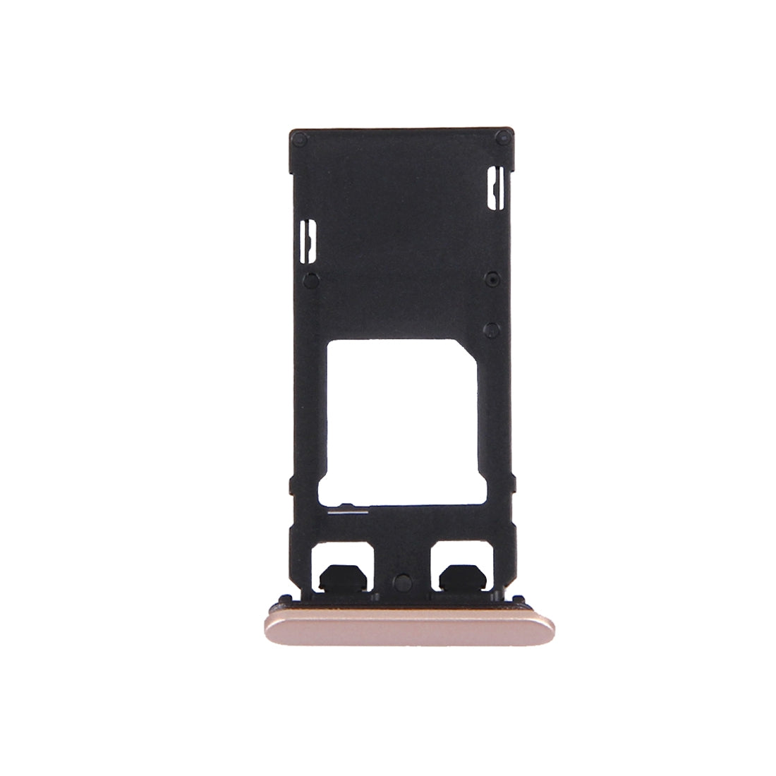 SIM Card Tray + Micro SD Card Tray + Card Slot Port Dust Plug for Sony Xperia X (Single SIM Version)(Rose Gold)