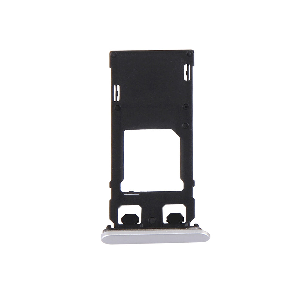 SIM Card Tray + Micro SD Card Tray + Card Slot Port Dust Plug for Sony Xperia X (Single SIM Version)(White)