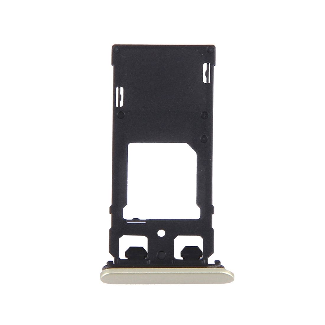 SIM Card Tray + Micro SD / SIM Card Tray + Card Slot Port Dust Plug for Sony Xperia X (Dual SIM Version)(Lime Gold)