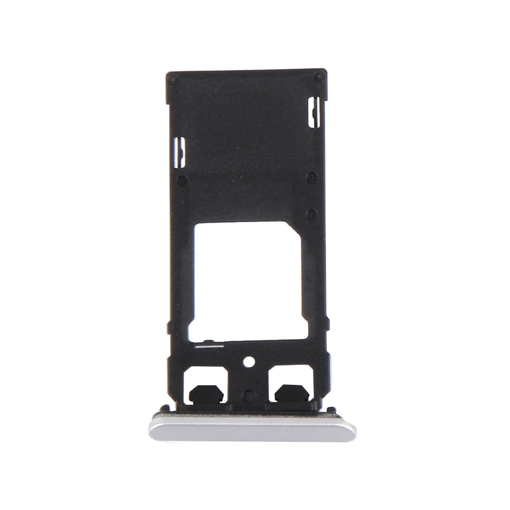 SIM Card Tray + Micro SD / SIM Card Tray + Card Slot Port Dust Plug for Sony Xperia X (Dual SIM Version)(White)