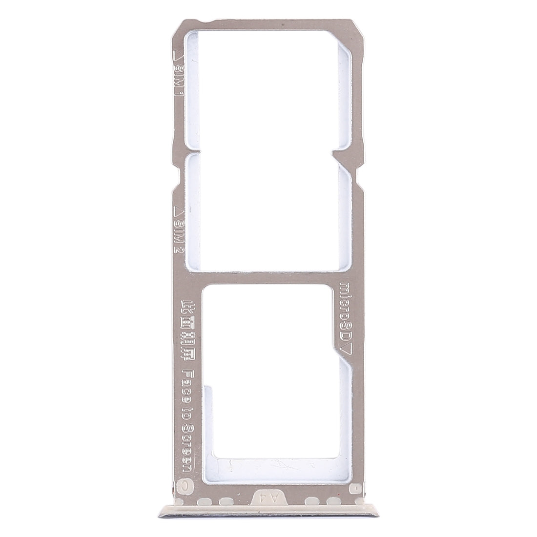 For OPPO A3 2 x SIM Card Tray + Micro SD Card Tray (Blue)