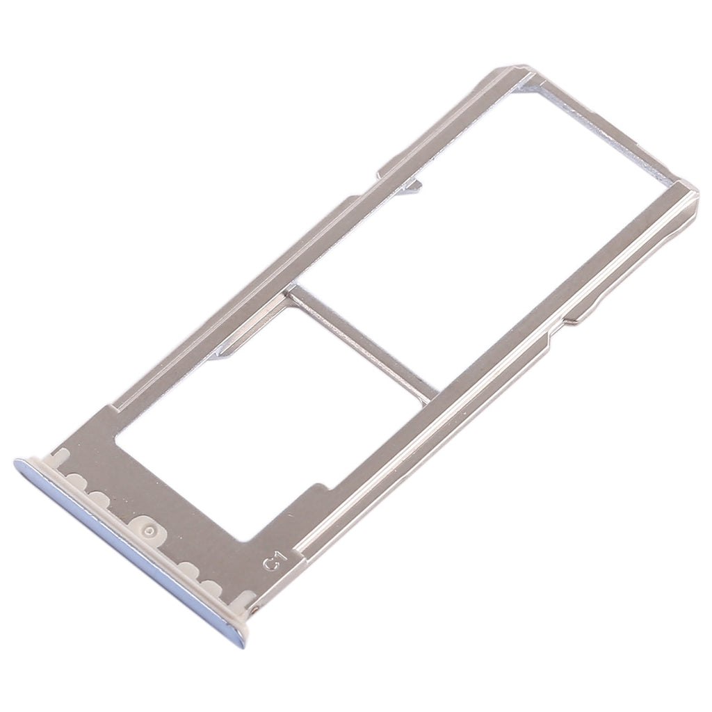 For OPPO A3 2 x SIM Card Tray + Micro SD Card Tray (Blue)