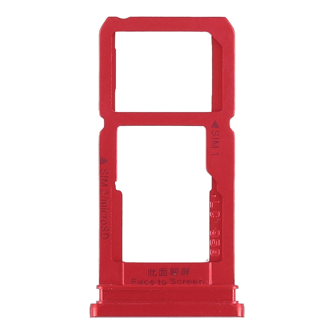 For OPPO R15 SIM Card Tray + SIM Card Tray / Micro SD Card Tray (Red)