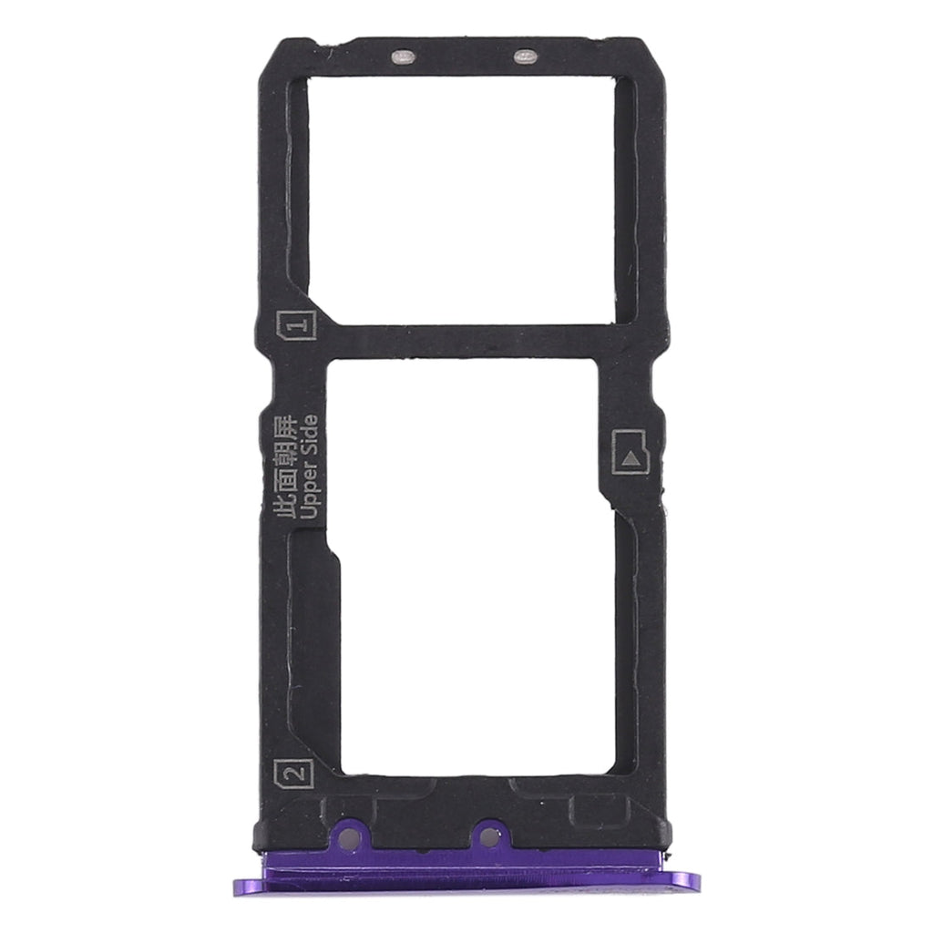 For Vivo X21 SIM Card Tray + SIM Card Tray / Micro SD Card Tray (Purple)