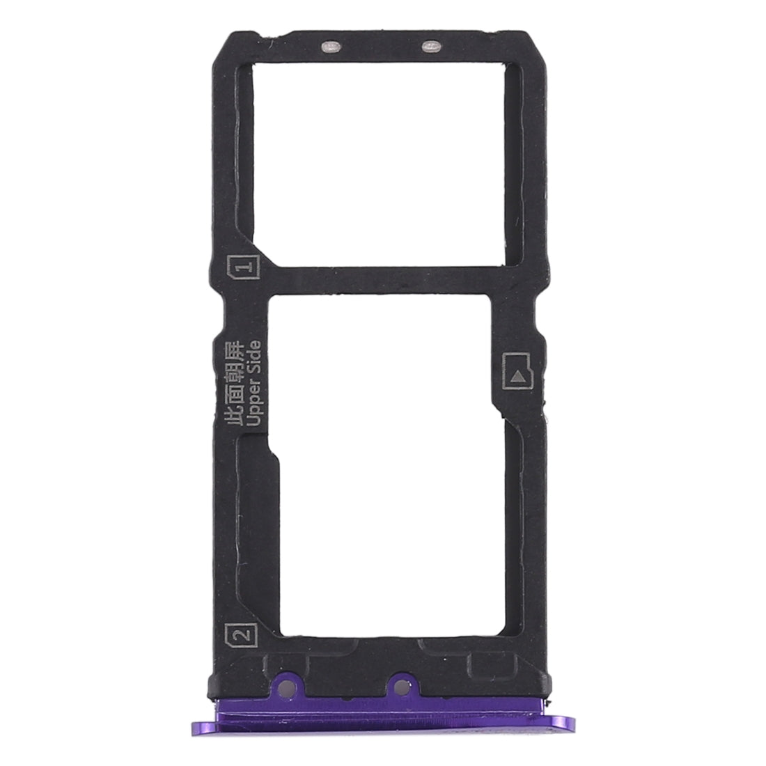 For Vivo X21 SIM Card Tray + SIM Card Tray / Micro SD Card Tray (Purple)