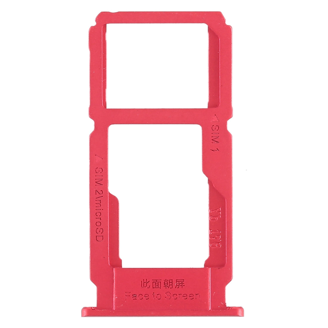 For OPPO R11 SIM Card Tray + SIM Card Tray / Micro SD Card Tray (Red)