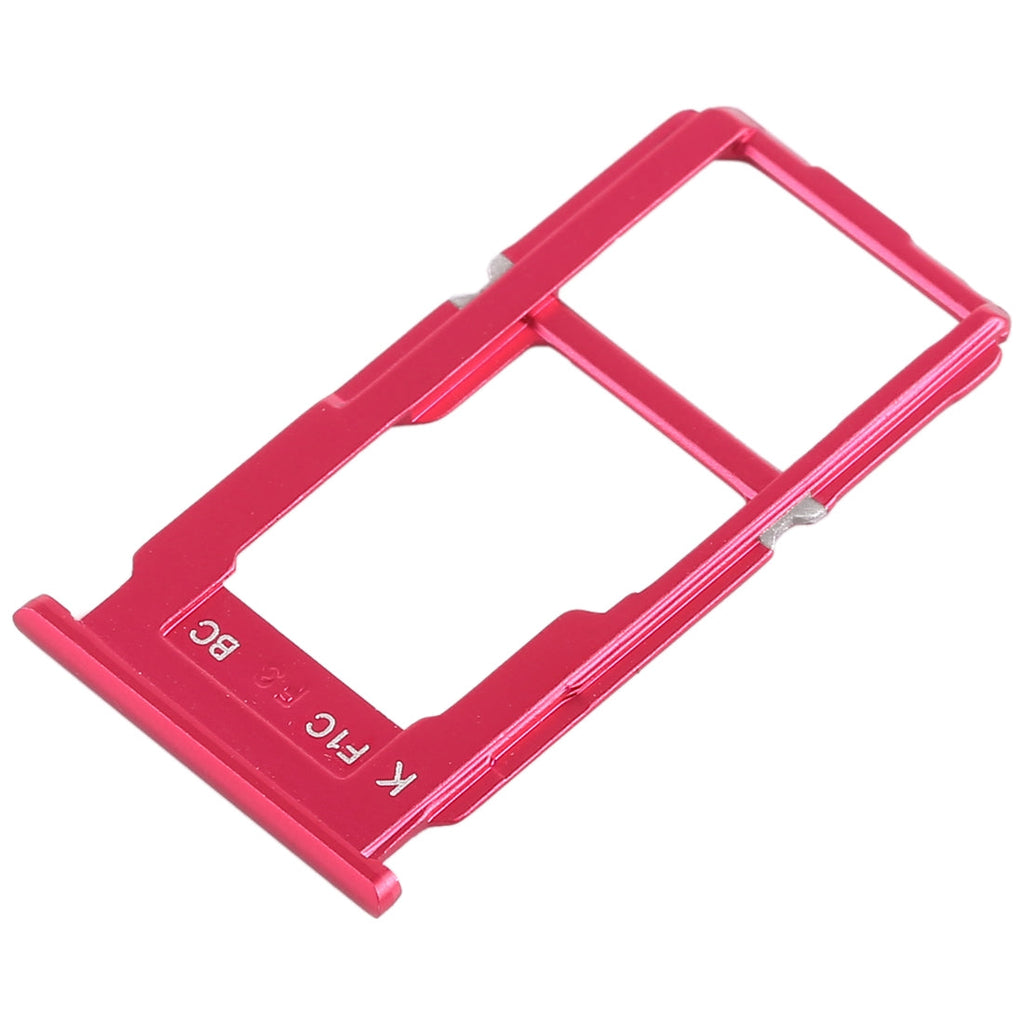 For OPPO R11s SIM Card Tray + SIM Card Tray / Micro SD Card Tray (Red)