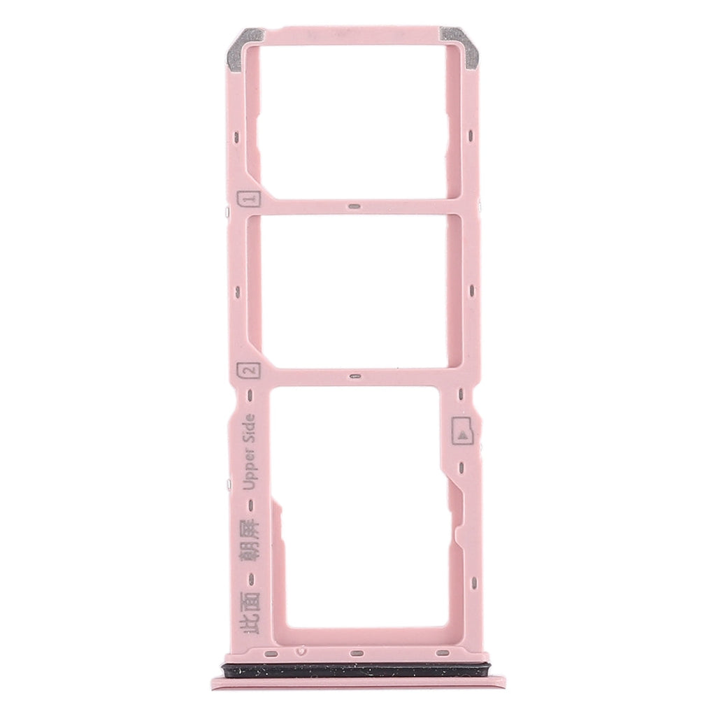 For Vivo Y83 2 x SIM Card Tray + Micro SD Card Tray (Red)