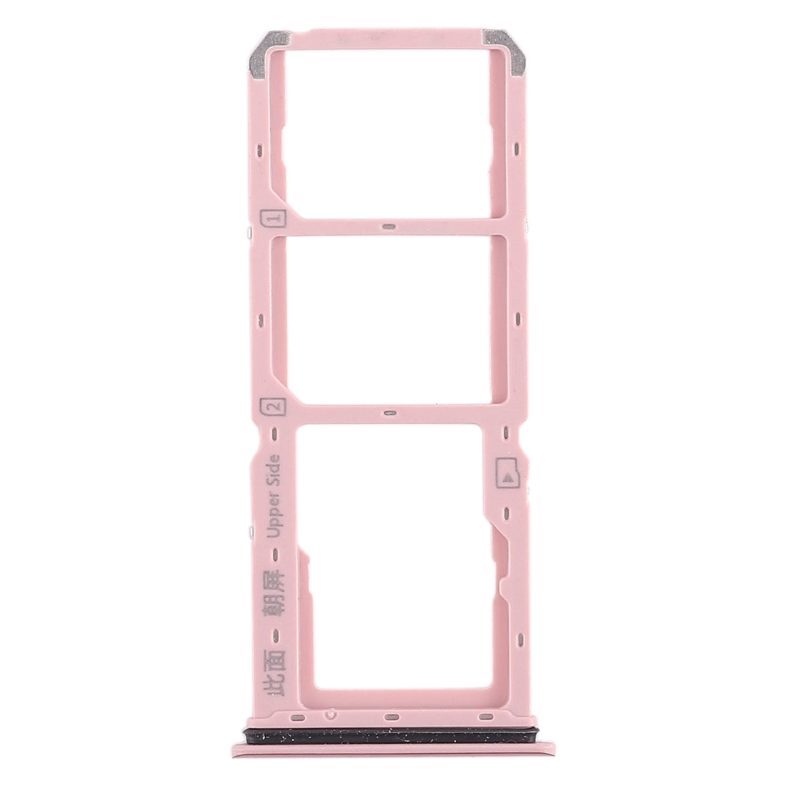 For Vivo Y83 2 x SIM Card Tray + Micro SD Card Tray (Red)
