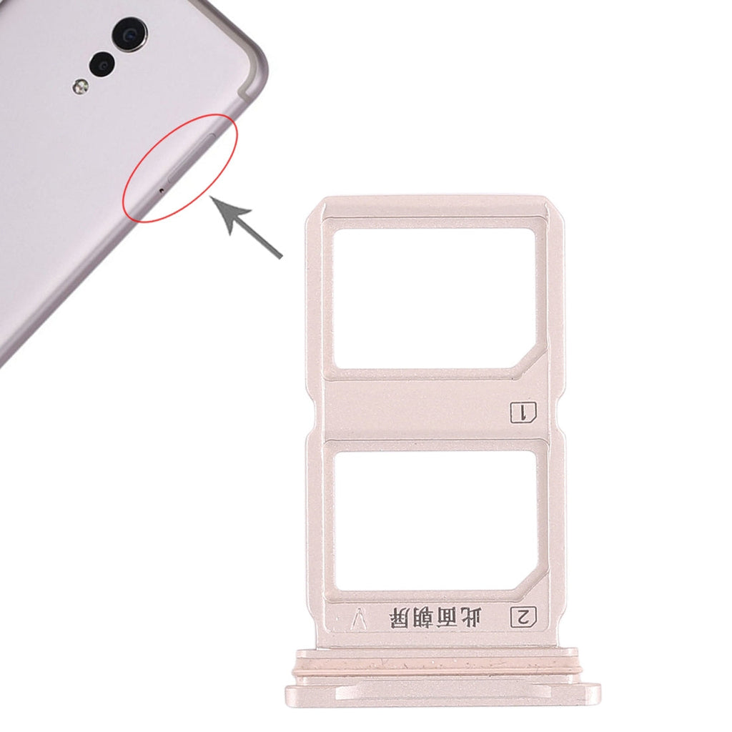 For Vivo Xplay6 2 x SIM Card Tray (Gold)